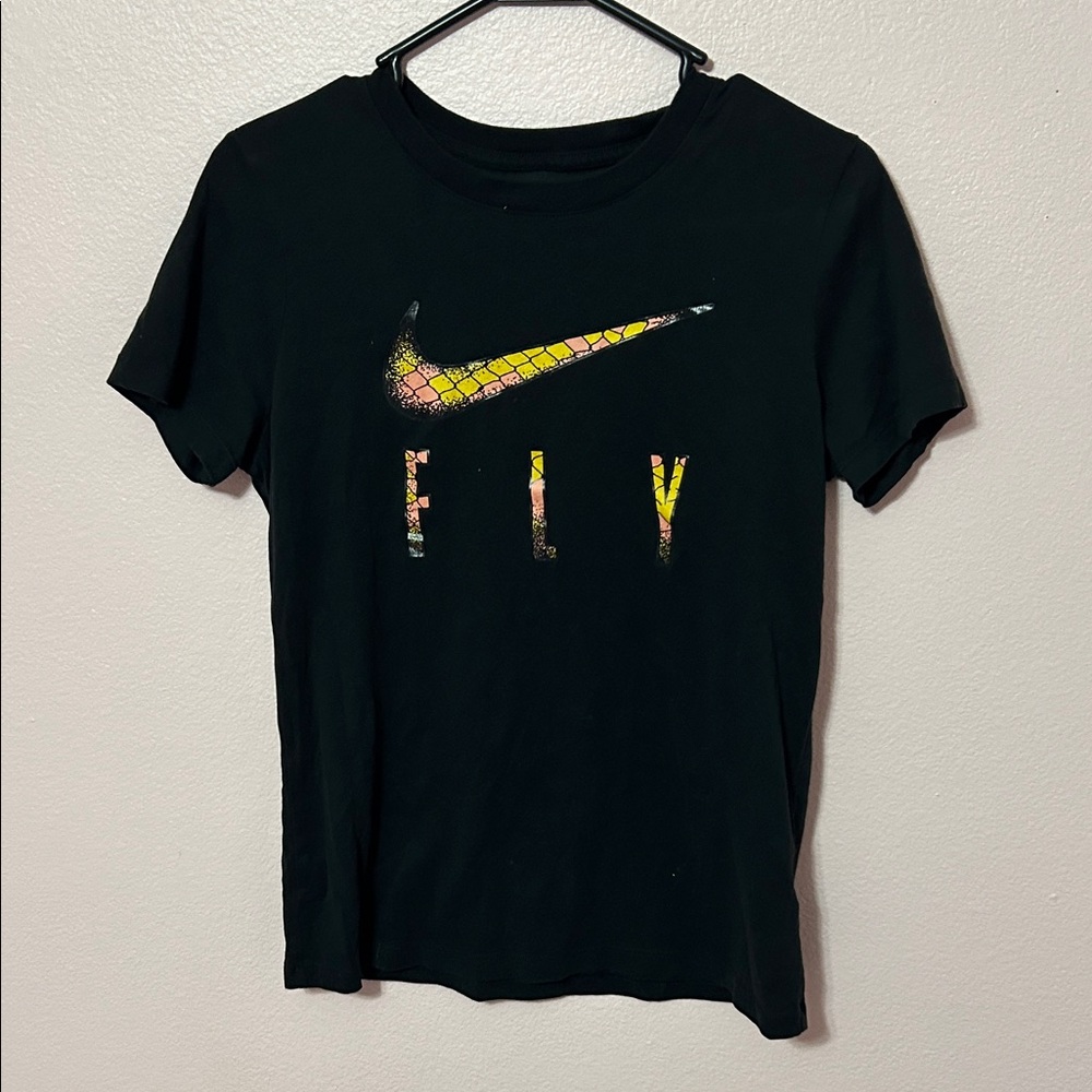 Nike Woman Black Tee with Colorful Graphic